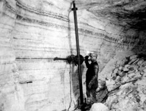 Guy mining salt below Detroit. Strong work, guy! Source: Detroit Salt Company